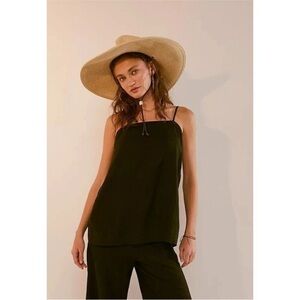 Free people Sightseer Linen Set black size small